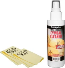 Cymbal Cleaner Kit, 4 oz. Cleaner & 2 Polish Cloths ChromaCast