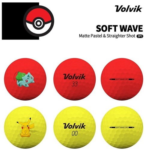 Pokemon Volvik Golf Balls Vivid AAA Four Poke'mon Friends One Dozen - Picture 2 of 10