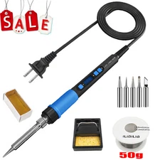 90W Soldering Iron Kit Electronic Welding Irons Tool Adjustable Temperature Wire