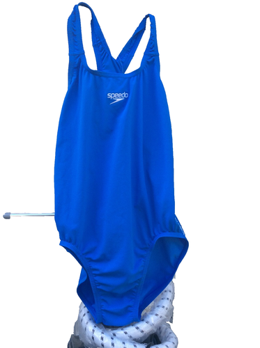 Speedo Swimsuit size 14 Blue Chlorine Resistance Swimming Costume Beach New Tag