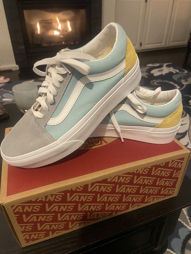 color block platform vans
