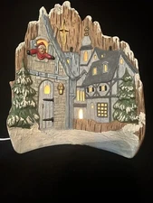 Light up Christmas seen table top decor night Light ceramic