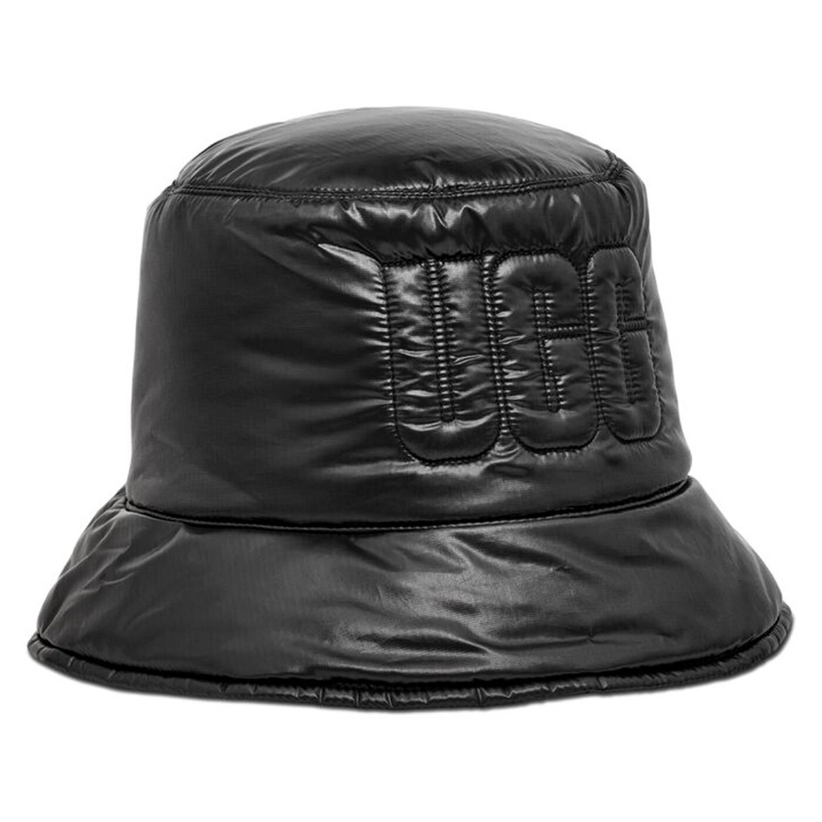 Ugg W Aw Quilted Logo Bucket Hat Neon Black Cappello Da