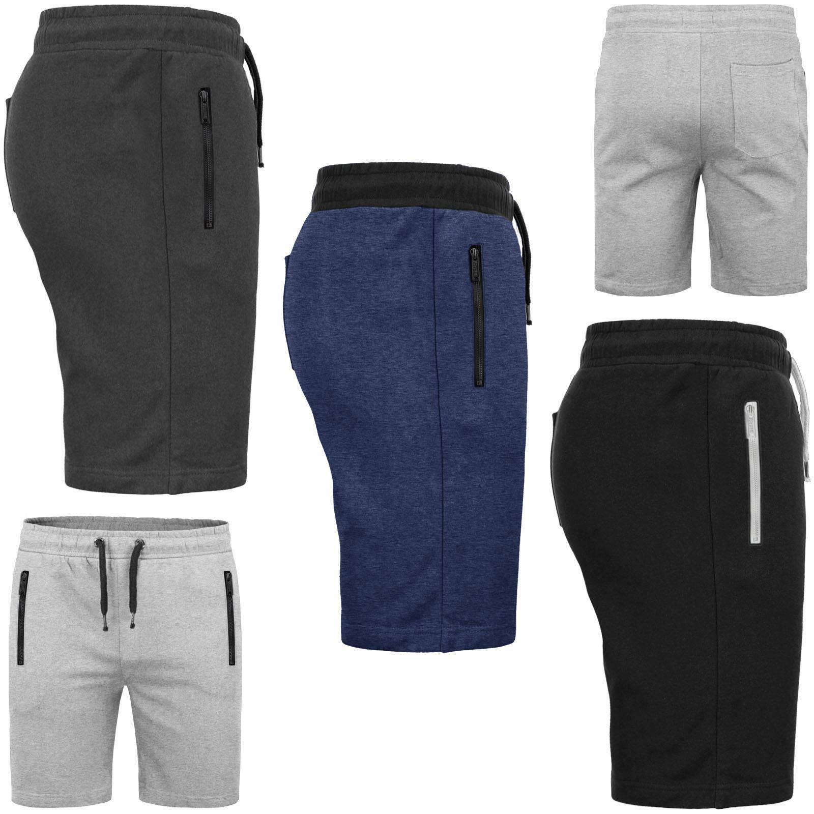 Men's Knee Length Fleece Shorts Sports Training Summer Gym Jogger Sweat