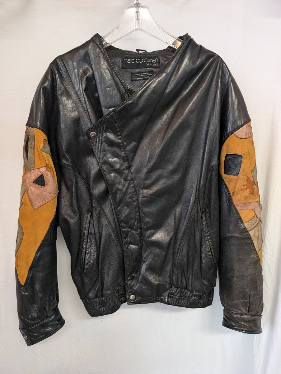 VTG Pelle Pelle Jacket Leather Bomber Marc Buchanan Men's 40 Hip