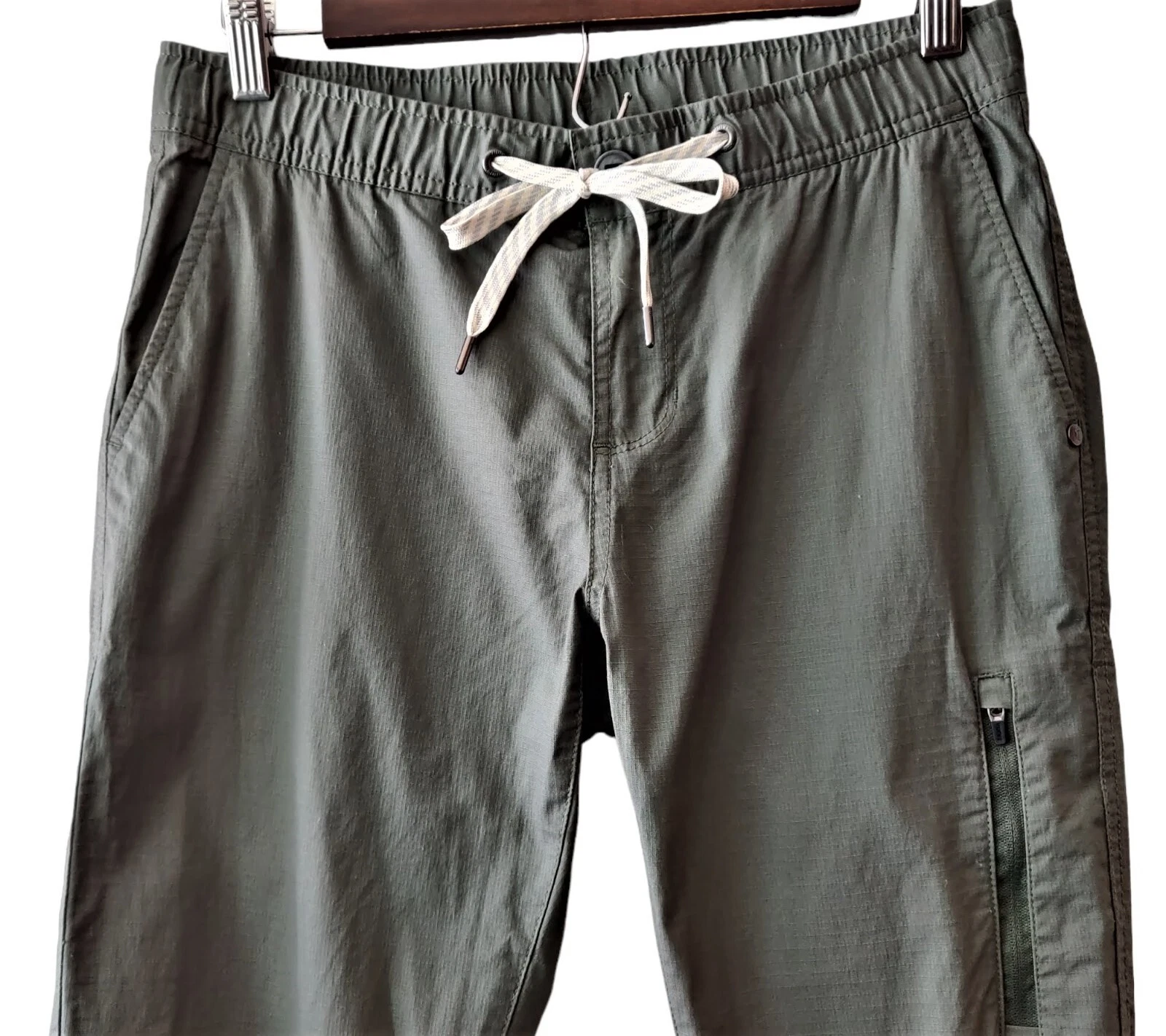 vuori ripshot activewear hiking zip side pockets pants