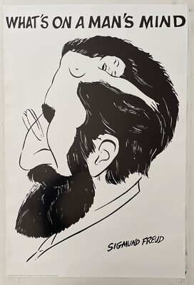 SIGMUND FREUD, ''WHAT'S ON A MAN'S MIND'', SELTENES AUTHENTISCHES POSTER VON 1981