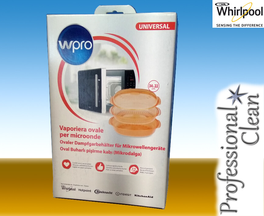 VAPORIERA OVALE GRANDE MICROONDE WHIRLPOOL  484000008885 34x22