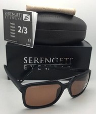 SERENGETI PHOTOCHROMIC POLARIZED Sunglasses RENZO 8624 POT Black Frame w/ Driver
