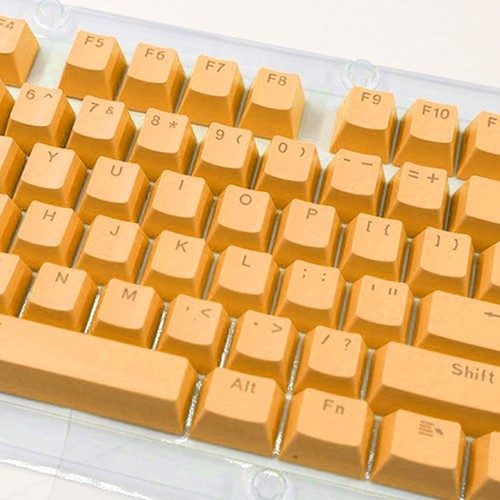 104pcs Universal Mechanical Keyboard Keycap PC Bakclit Key Cap Set (Yellow) FR - Photo 10/12