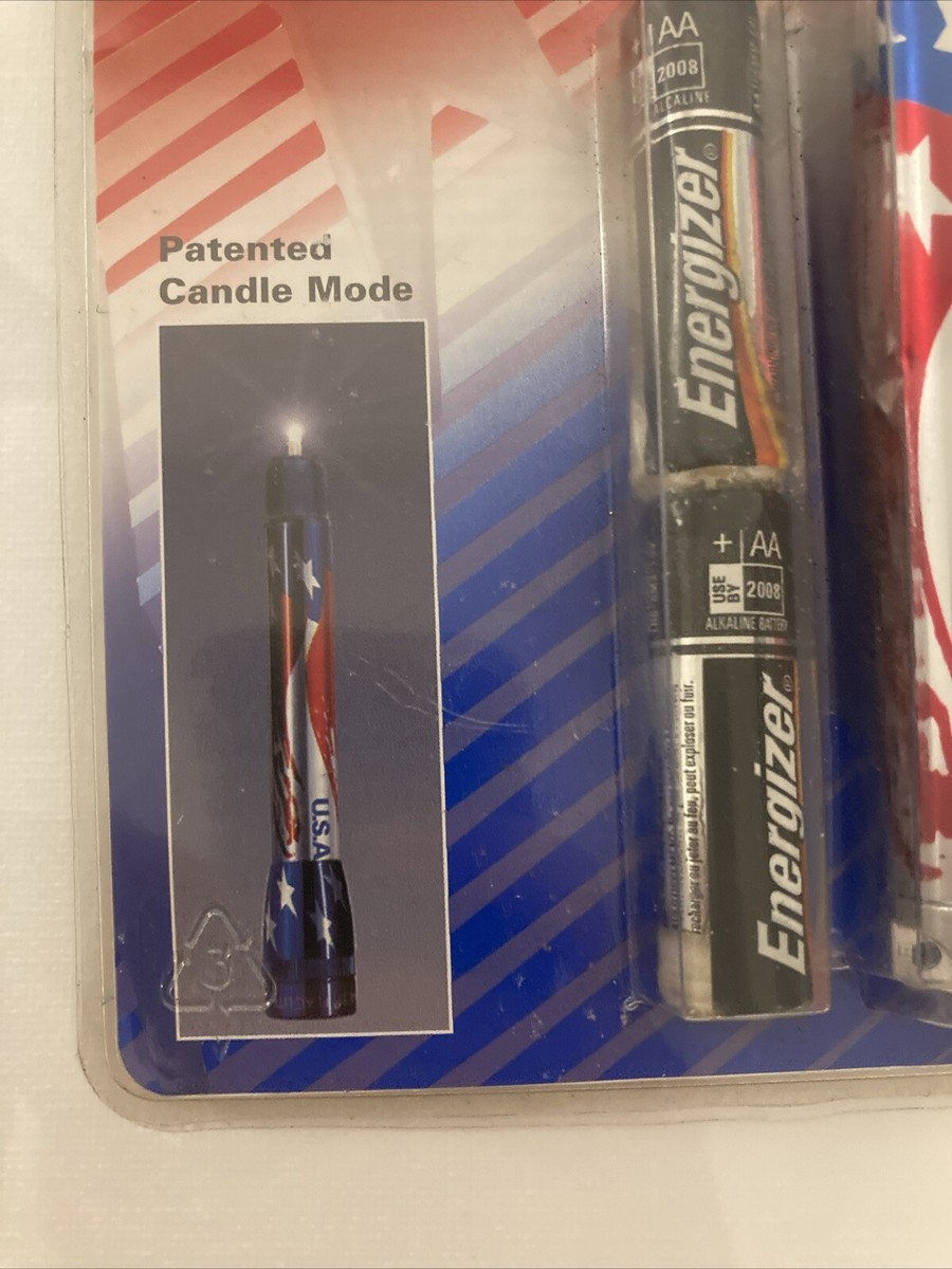 NEW Vintage Mini Maglite Flaglite Flashlight Candle Mode Flag Lite