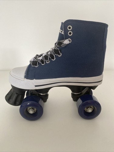 Roces Chuck Roller Skates UK 1.5 - EUR 34 Blue Kids Retro Quad Canvas High Fun - Picture 5 of 22