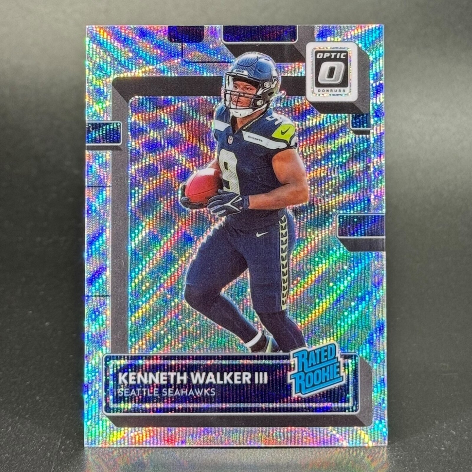 2022 Panini Donruss Optic Football #218 Kenneth Walker III Rookie Wave /300 RC