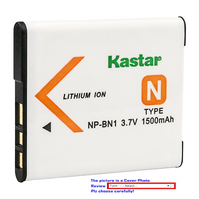Kastar Repacement Battery for Sony NP-BN1 BC-CSN & Sony Cyber-shot DSC-W570