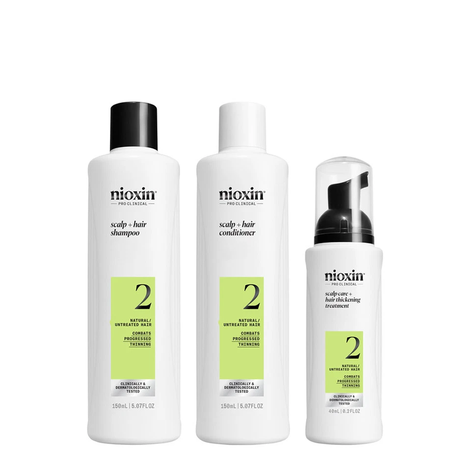 Nioxin Sistema 2 Kit Trifasico Shampoo 150ml Conditioner 150ml Treatment 40ml -