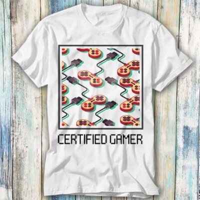  T-Shirt Certified Gamer Konsole Online Gaming Meme Geschenk Top T-Shirt Unisex 951