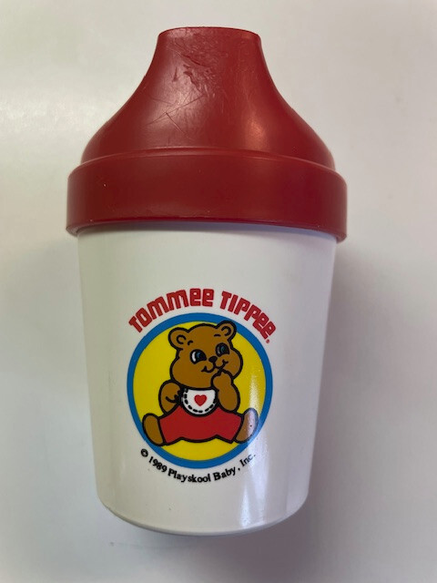 Vintage 1989 Playskool Baby Tommee Tippee Teddy Bear Sippy