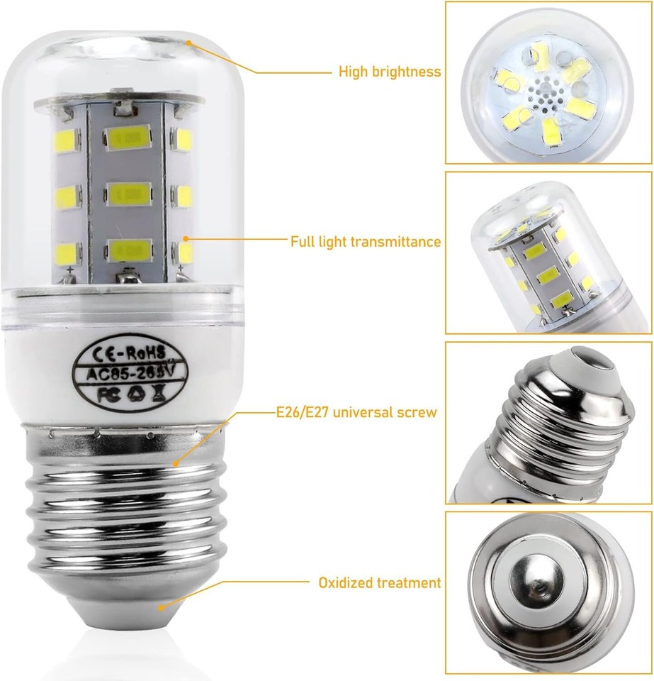 2 Pezzi, Lampadina LED E14 Da 1,5 W Per Frigorifero, Equivalente A 15 W Bianco Caldo 3000 K Lampada Di Sale Macchina Da Cucire Non Dimmerabile 93834363