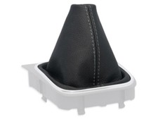 SCHALTMANSCHETTE FÜR VW GOLF 6 VI SCHALTSACK ECHTLEDER NÄHT GRAU