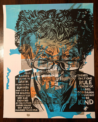 Got to Be Kind Kurt Vonnegut Tim Doyle 2011 Art Poster Print Test Print