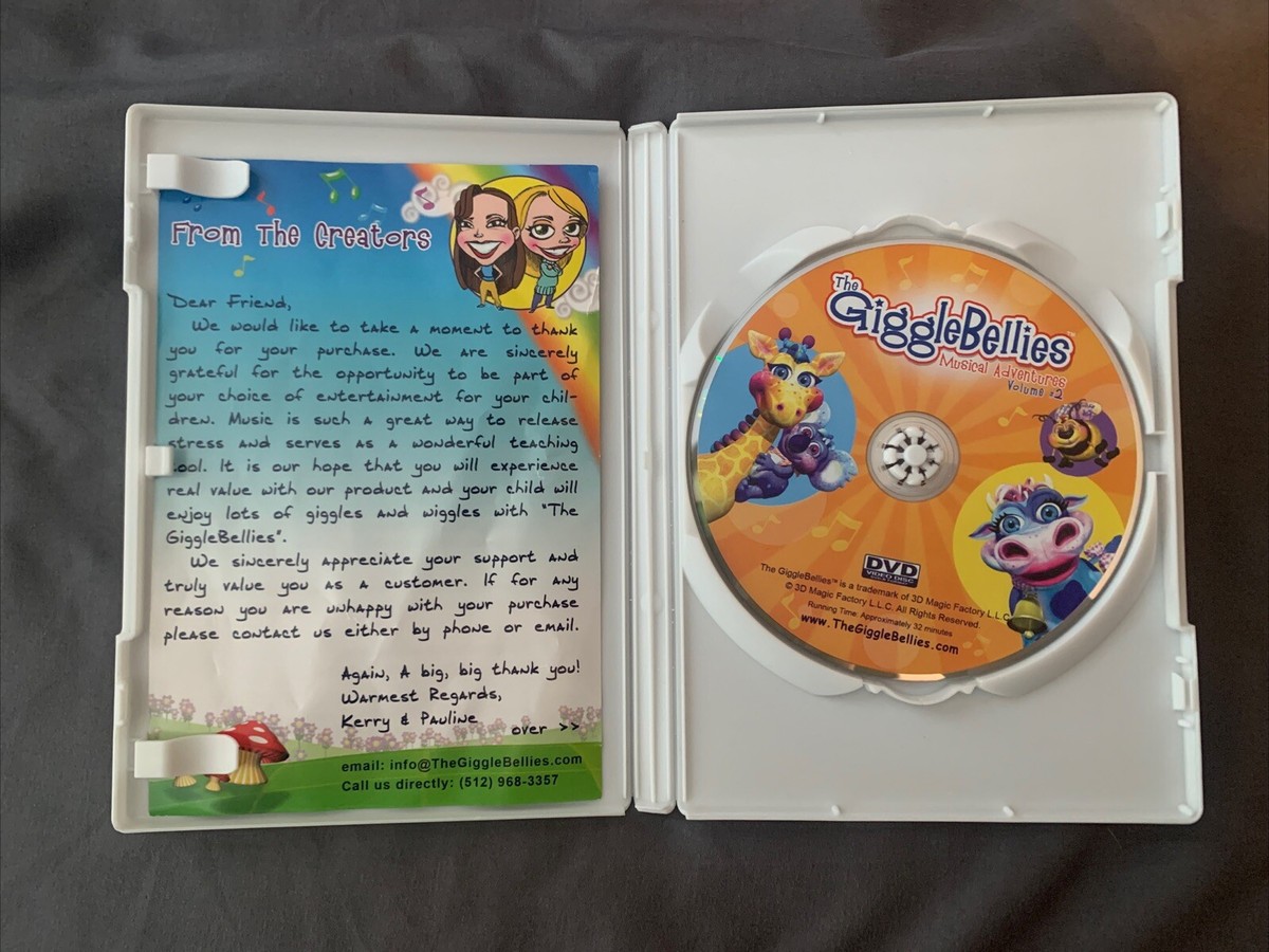 The Giggle Bellies Musical Adventures Volume 2 DVD Preschool No