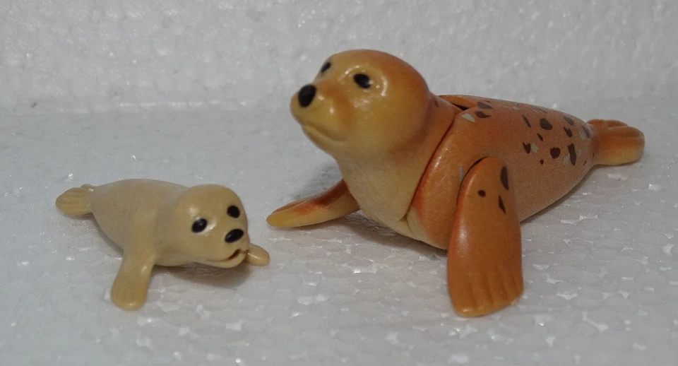 PLAYMOBIL LE PHOQUE TACHETE + BEBE ANIMAUX ANIMAL SAUVAGES MER MARIN - Photo 1/1
