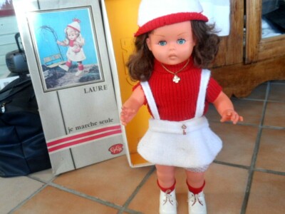Mallette de médecin miniature en cuir bordeaux, sac à main pour poupée édouardienne - France