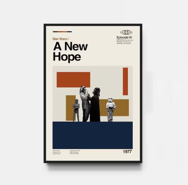 A New Hope Star Wars Poster – Premium Star Wars Print, TV Series Wall Art, Classic Movie Decor