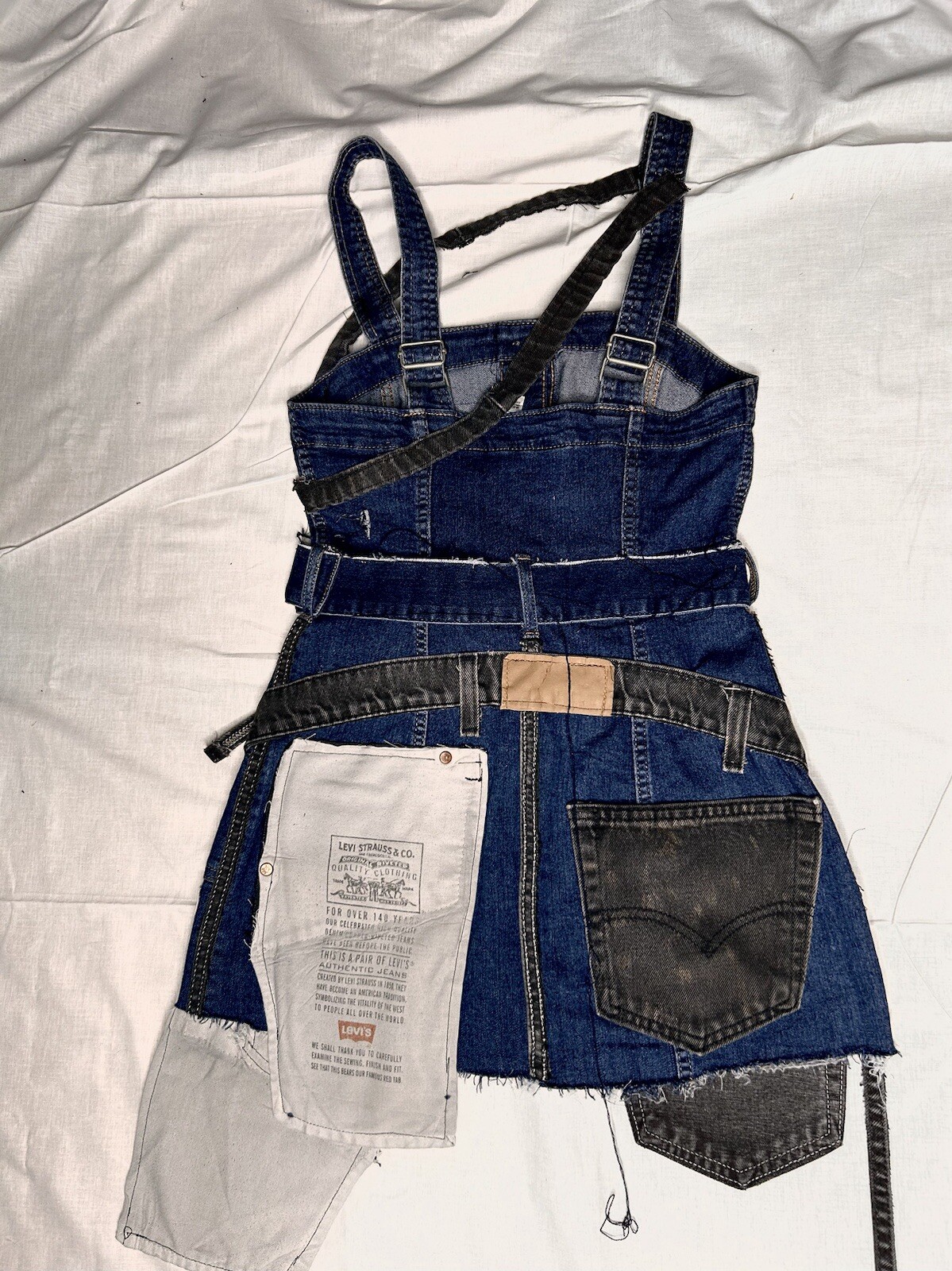 LEVI’s Vtg Mini Patchwork Denim Combat Classic Fi… - image 11