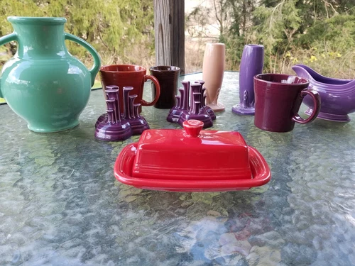 XL extra large COVERED BUTTER DISH scarlet red NEW HOMER LAUGHLIN FIESTA