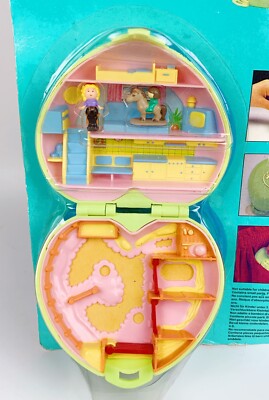 Polly Pocket Pony Club Bluebird 1989 - Boîte Cœur Complète Avec Cheval