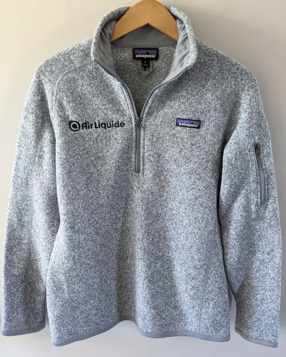 Patagonia Better Sweater Fleece1/4 Zip Sz Med Company Logo Heather