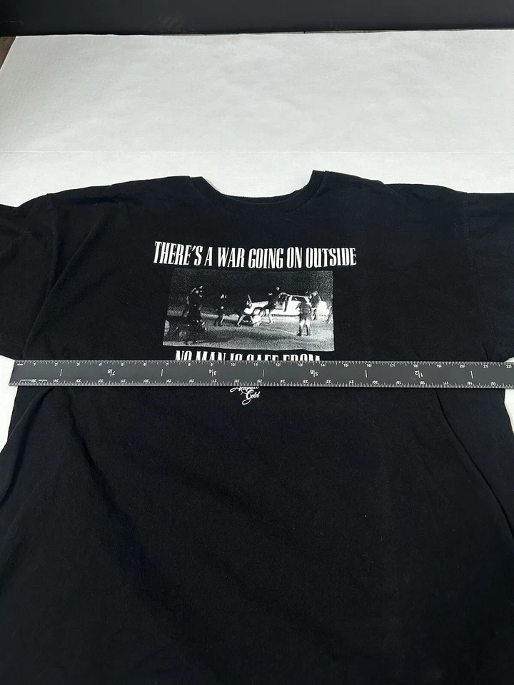 Camiseta Acapulco Dorada Para Hombres Gráfica Película Talla XL Negra Manga Corta EE. UU. Y2K Foto 3 de 4