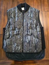 Vintage Refrigiwear Camo Vest Trebark Medium Insulated Full Zip