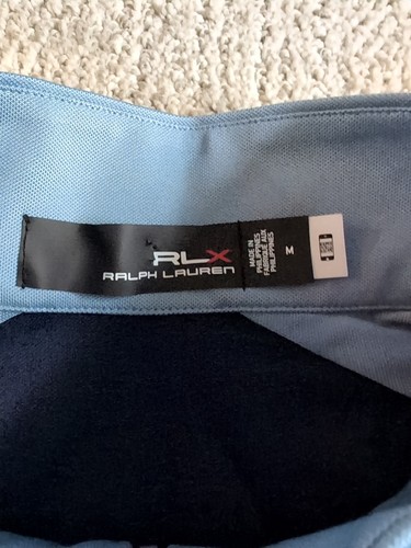 RLX Ralph Lauren Women's Medium Blue Polo 1/3 Zip Shirt B9 - Picture 3 of 5