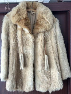 Damen Pelzjacke beige Gr. 46