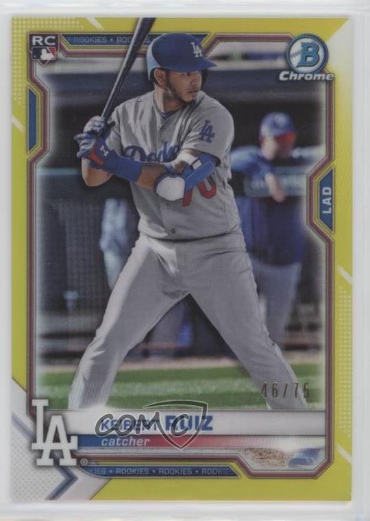 2021 Bowman Chrome Yellow Refractor 46/75 Keibert Ruiz #70 0c6