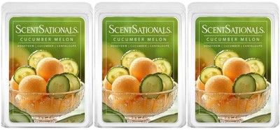 3 ScentSationals CUCUMBER MELON Highly Scented Wax Melts Cubes 2.5 oz