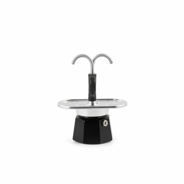 Bialetti Mini Express Espressokocher Espresso Kocher Kaffeebereiter Schwarz 7302-image