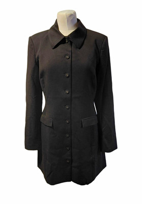 Mohito Damen Mantel schwarz Gr. 38 halblang Spitzkragen Gothic Herbst neu ovp