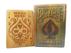 ONE NEW SEALED BICYCLE WOOD DECK TEXTURE SERIES FIRST RUN NUMBERED 2016