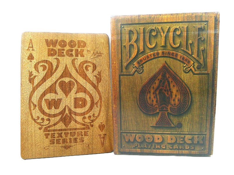 ONE NEW SEALED BICYCLE WOOD DECK TEXTURE SERIES FIRST RUN NUMBERED 2016