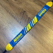 Nikon For Professional Camera Strap Blue Yellow Embroidery NPS Rare Not for Sale