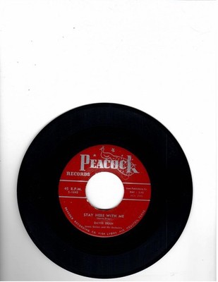 BLUES/R & B-DAVID DEAN-STAY HERE WITH ME/TOO FINE TO BE MINE-PEACOCK 1645