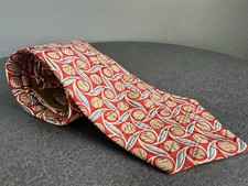 Countess Mara Men's Necktie Blue Red Geometric 100% Silk Tie Made In USA