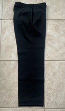 HUGO BOSS VASARELY Wool Straight Leg Dress Pants/Slacks 34R x 32 Black 