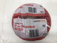Cerrowire 100ft 8 Gauge Red Stranded Copper THHN Wire