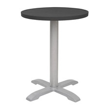 Bolero Aluminium Round Table Top in Black - Durable, Corrosion Resistant - 580mm