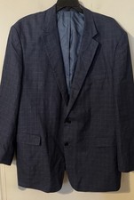 Oak Hill Blazer Mens 3XLT 54/56R Gray Check Poly Viscose Sport Coat 2 Button