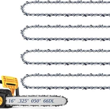 1-4PACK 16'' Chainsaw Chain For Husqvarna 435, 430 50184 08-66 .325'' .050 66DL